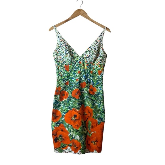 Milly Woman's Floral Print Midi Length Dress Size 6 originally $365+tax - Picture 1 of 8